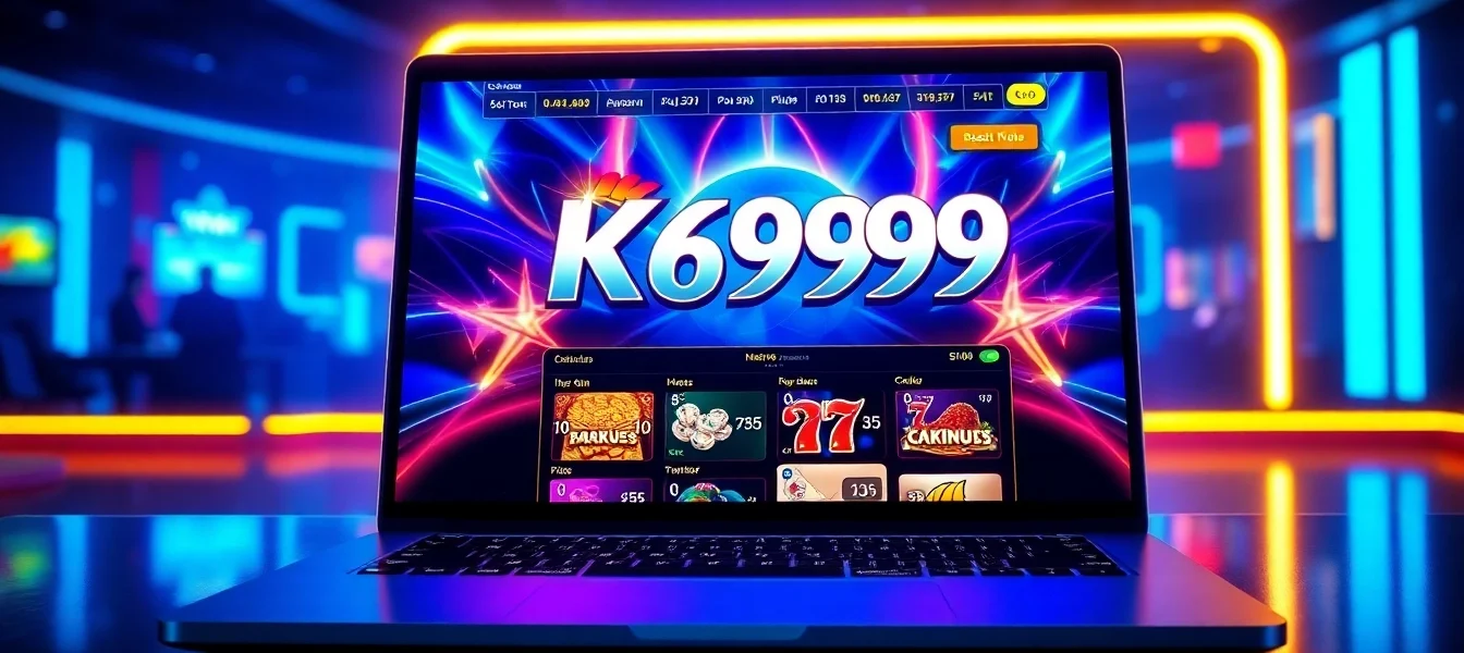 CK999 game showcasing a colorful slot machine with neon-lit casino environment enticing players for online betting experience