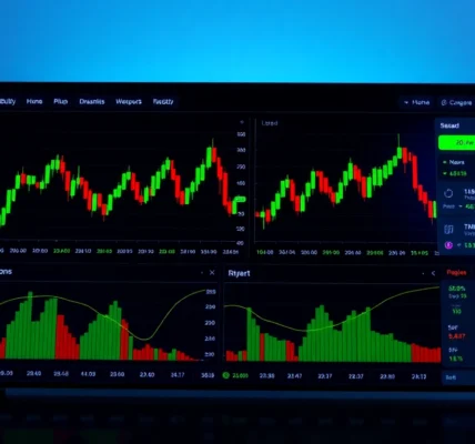 Highlighting the aicoin下载 process with a user easily downloading a secure, feature-rich crypto platform on devices, showcasing various phones and desktops, for seamless market analysis and alerts.