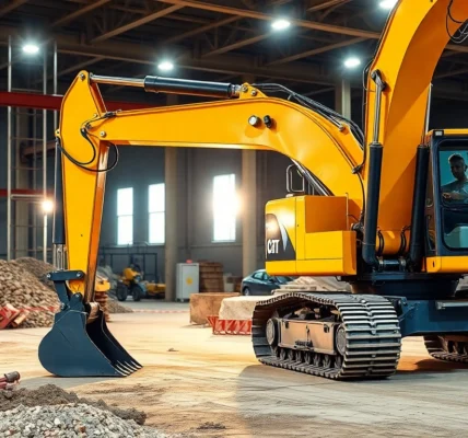 Excavator rental services showcasing heavy machinery working on a construction site to ensure efficient earthmoving and project completion.