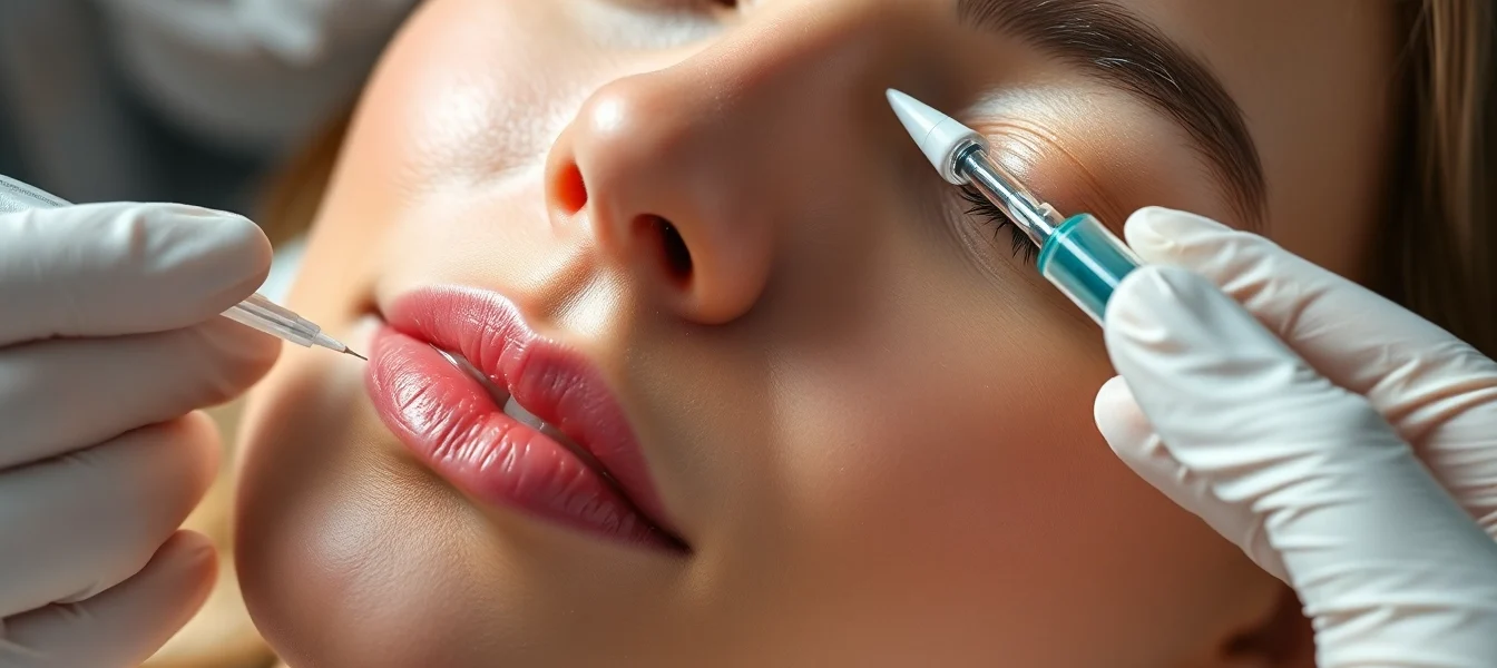 Botox Zürich treatment being administered to a woman's face in a modern clinic for youthful skin rejuvenation.