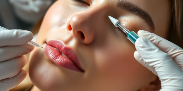 Botox Zürich treatment being administered to a woman's face in a modern clinic for youthful skin rejuvenation.