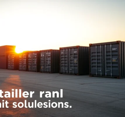 Secure container rental solutions with modern storage containers on-site for versatile usage in the UK.