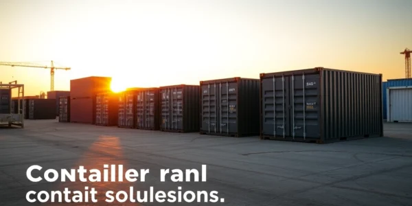 Secure container rental solutions with modern storage containers on-site for versatile usage in the UK.