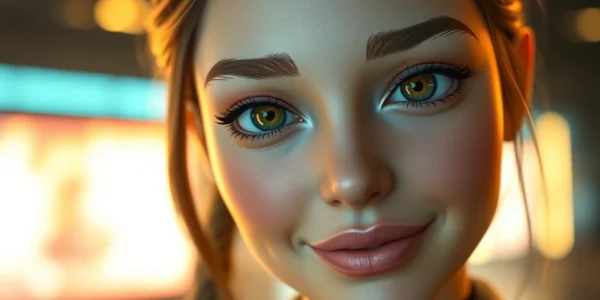 AI girlfriend engaging in a realistic conversation, showcasing emotional depth and unfiltered NSFW chat capabilities for 2025