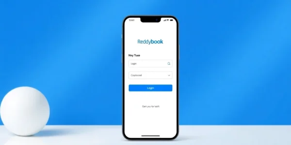 Reddy Book Login page showing user authentication form with vibrant colors and simple design for easy access