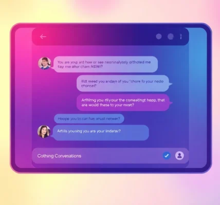 Engaging scene depicting a NSFW AI chat interaction on a smartphone screen, highlighting unfiltered AI conversations and digital intimacy for accessibility.