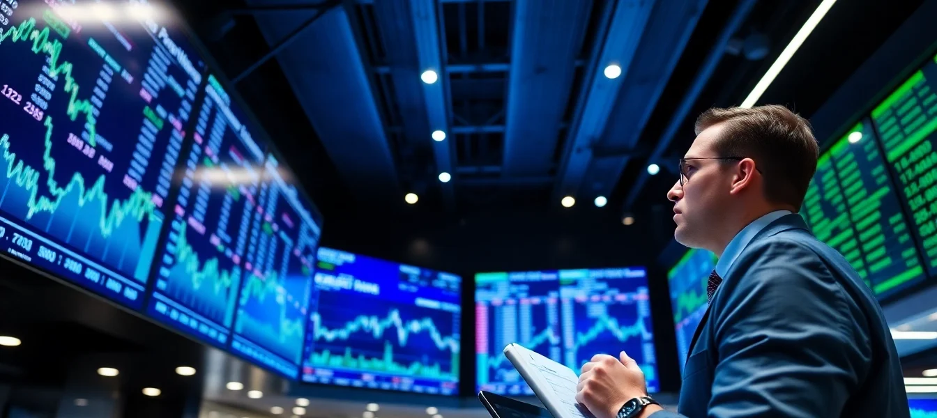 Real-time Stock Market Latest News updates with traders monitoring charts and news feeds for