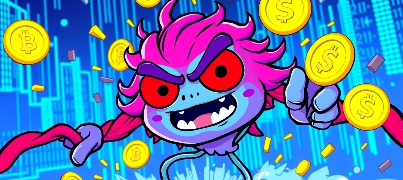 Detailed image illustrating APORK Tokenomics with meme coin and GambleFi gaming visuals for