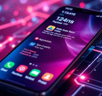 Clean visual of a smartphone showcasing Best Apps Updates with vibrant icons and modern interface