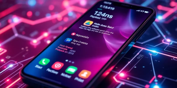 Clean visual of a smartphone showcasing Best Apps Updates with vibrant icons and modern interface