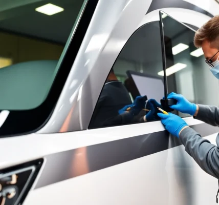 Professional applying Wohnmobil Politursiegelung to enhance shine and protection on a camper