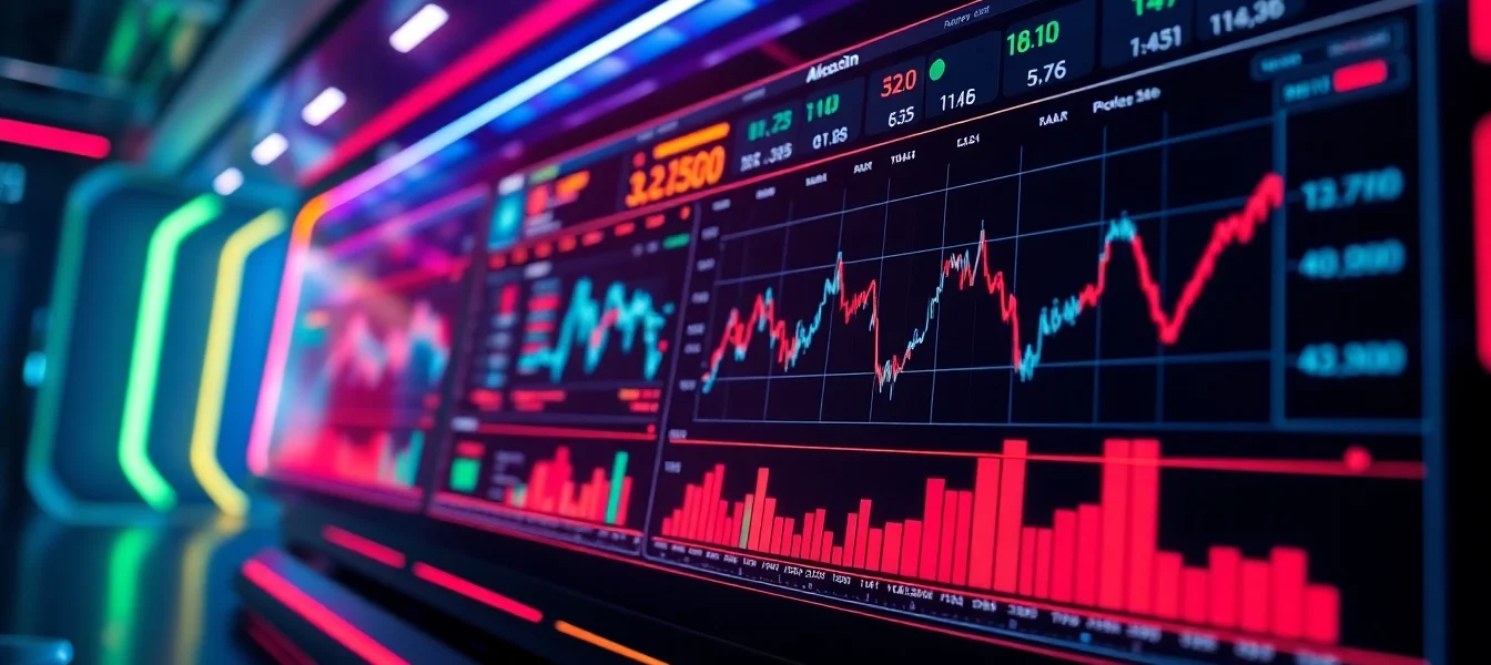 Dynamic aicoin trading interface showing real-time analytics and market trends, emphasizing