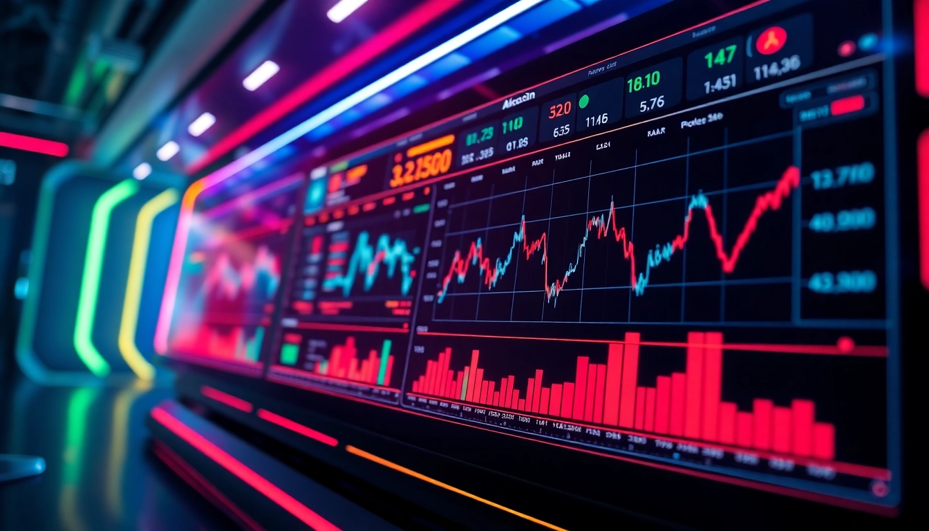 Dynamic aicoin trading interface showing real-time analytics and market trends, emphasizing