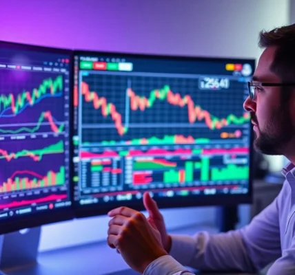 Trading view platform showcasing live market charts and analysis tools for traders and investors