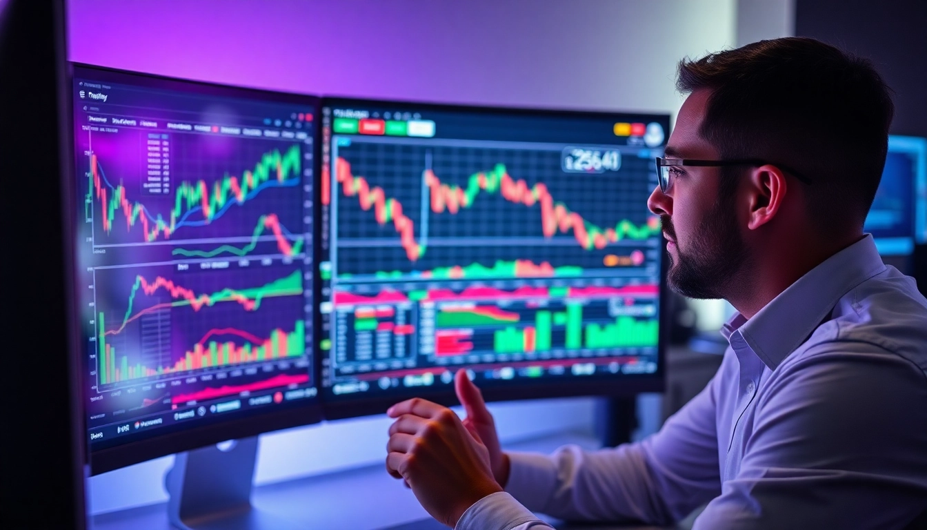 Trading view platform showcasing live market charts and analysis tools for traders and investors